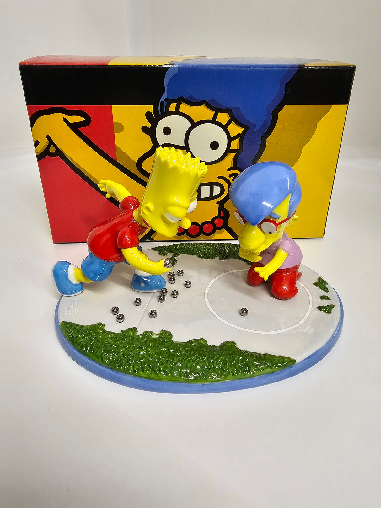 The Simpsons Loosing His Marbles Bart And Milhouse Coalport Figurine