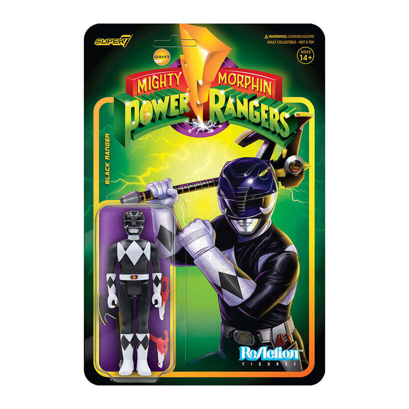 Power Rangers Black Ranger Reaction Figure