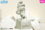 The Smurfs Carving Smurfette Statue (White Stone Version)