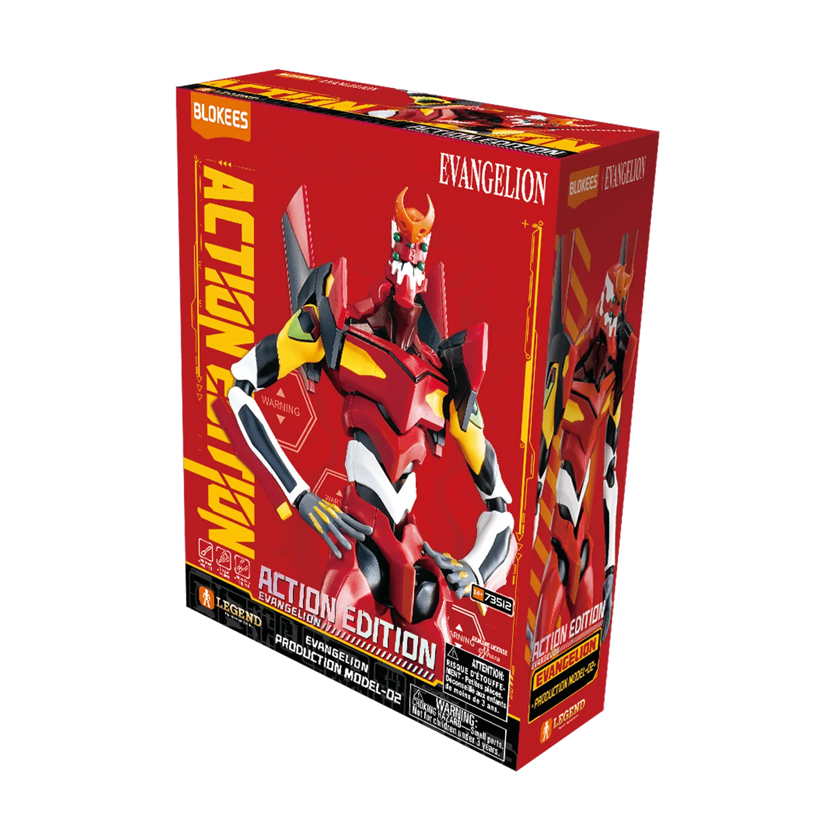 Neon Genesis Evangelion EVA Unit 02 Action Edition Blokees Model Kit