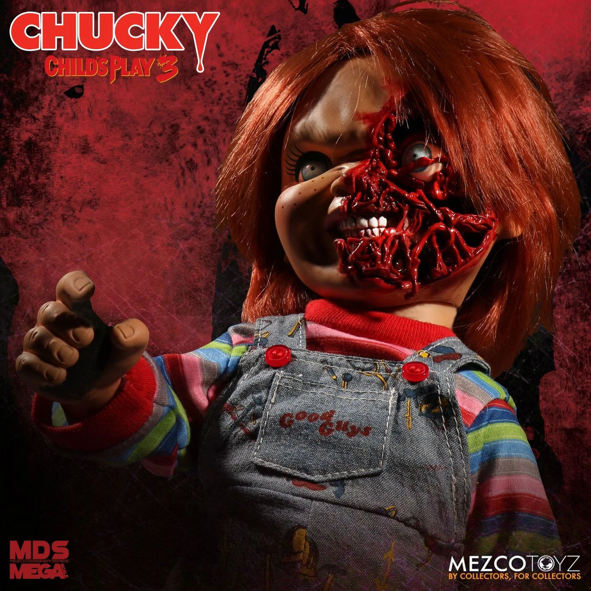 Child's Play 3 Chucky "Pizza Face" 15" MDS Mega Scale Figure With Sound