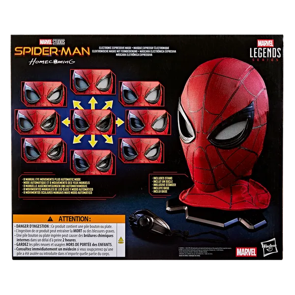 Marvel Legends Spider-Man Homecoming 1:1 Scale Wearable Electronic Expressive Mask