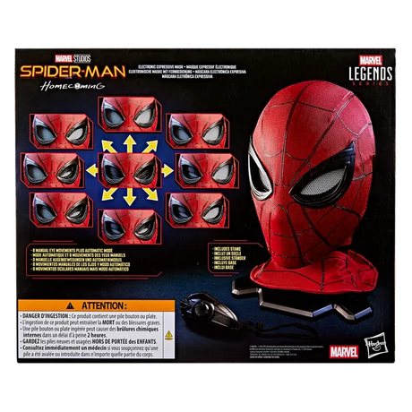 Marvel Legends Spider-Man Homecoming 1:1 Scale Wearable Electronic Expressive Mask