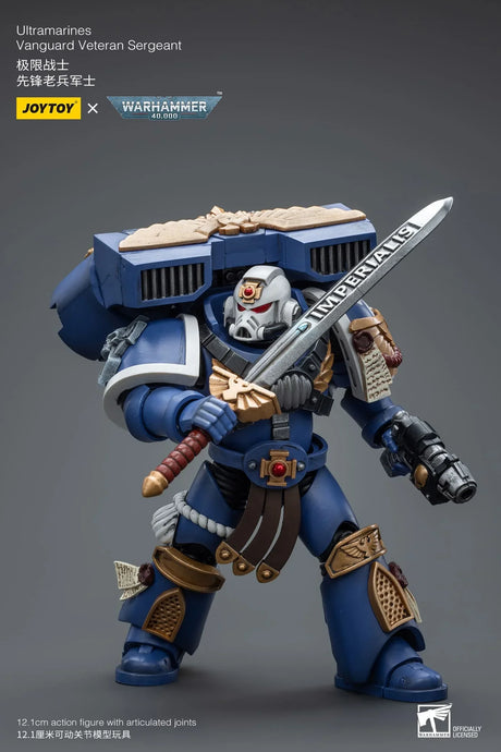 Warhammer 40K Ultramarines Vanguard Veteran Sergeant 1/18 Scale Figure