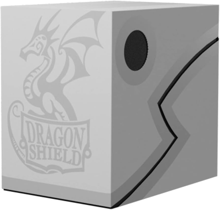Dragon Shield - Double Shell Trading Card Deck Box (Ashen White/Black)