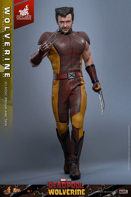 Marvel Deadpool & Wolverine Wolverine \hot Toy 1/6 Scale Classic Brown & Tan