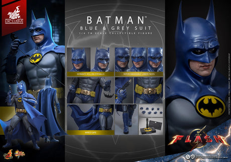 DC The Flash Batman Hot Toy 1/6 Scale Blue & Grey Suit