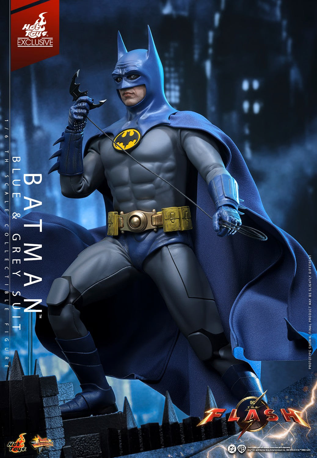 DC The Flash Batman Hot Toy 1/6 Scale Blue & Grey Suit