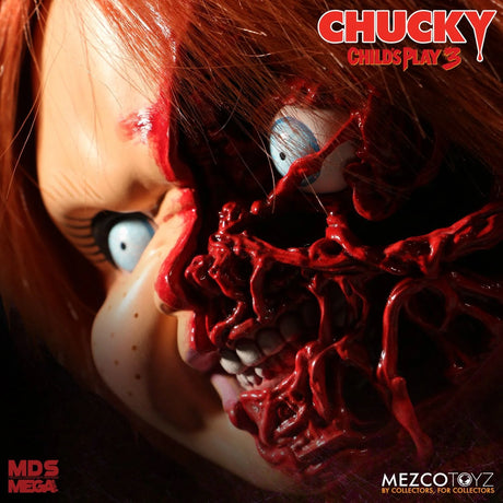 Child's Play 3 Chucky (Pizza Face) 15" MDS Mega Scale Figure With Sound