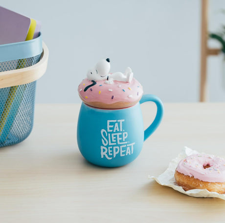 Peanuts Snoopy "Eat, Sleep, Repeat" 3D Mug