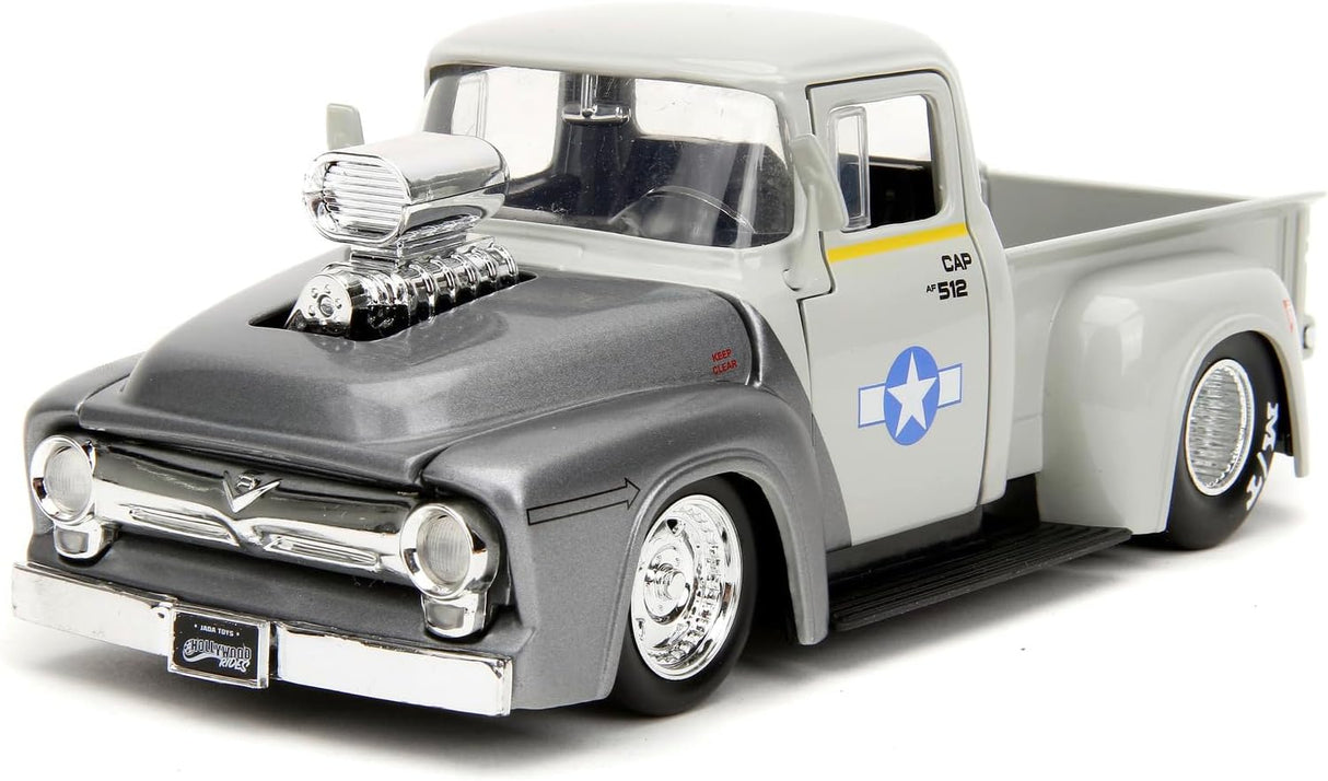 Jada Diecast Street Fighter - Guile and 1956 Ford F-100 Vehicle 1:24 Scale Collection