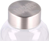 Marvel Captain America Shield 580ml Glass Bottle with Silicone Sleeve