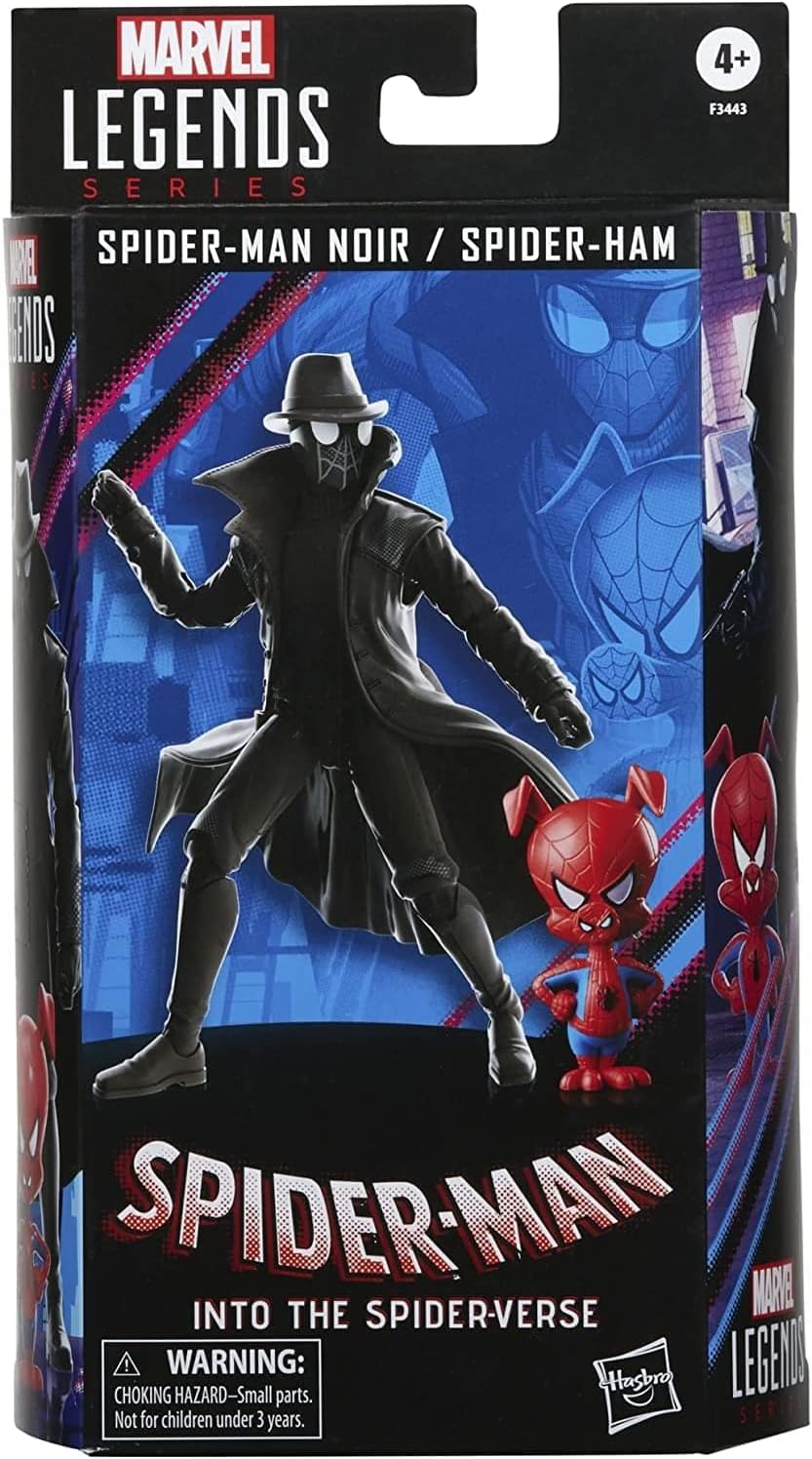 Marvel Legends Spider-Man Into the Spider-Verse Spider-Man Noir and Spider-Ham 15cm Action Figures
