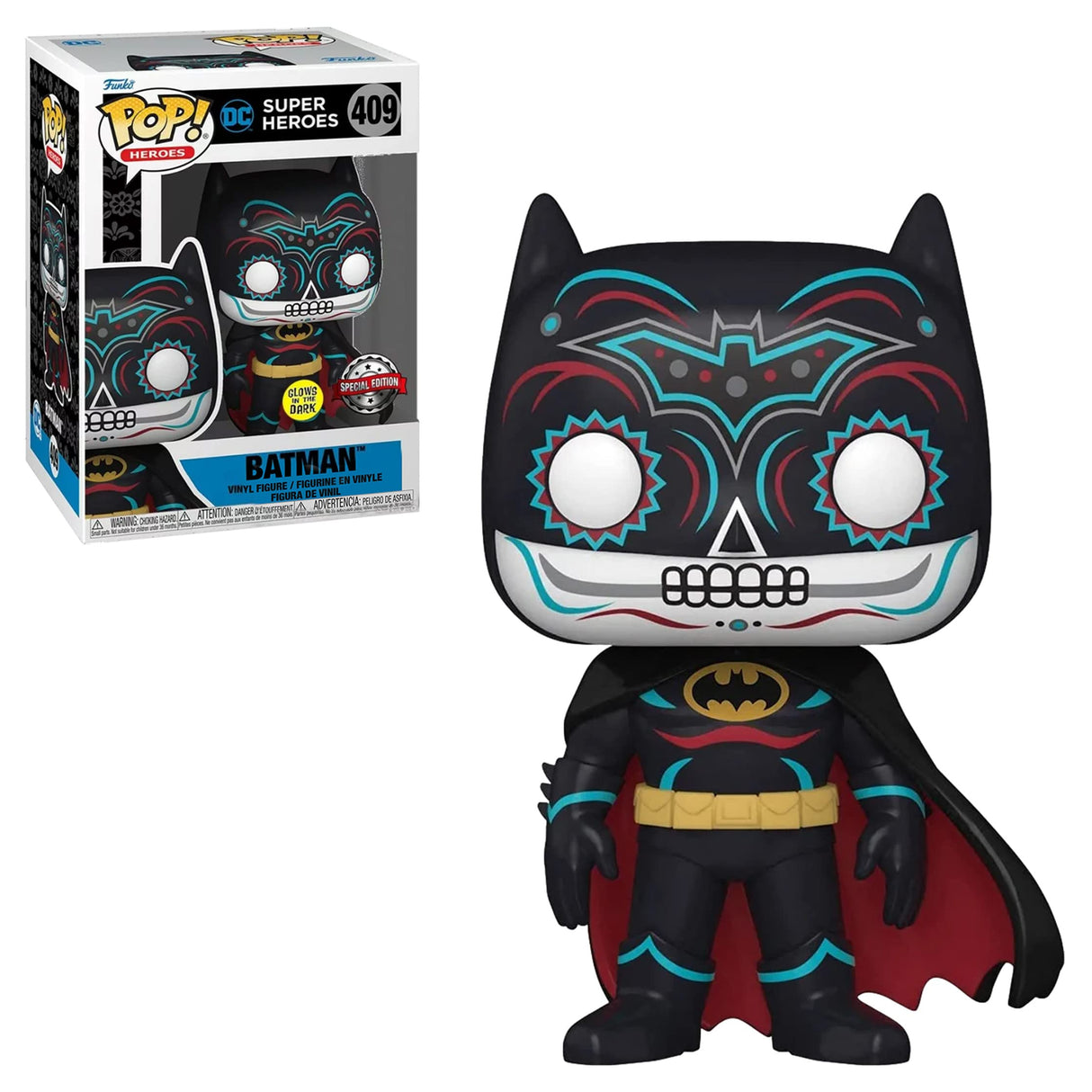 DC Comics Batman (Dia De Los Muertos) (Glow in the Dark) Funko Pop! Vinyl Figure #409