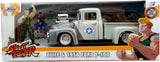 Jada Diecast Street Fighter - Guile and 1956 Ford F-100 Vehicle 1:24 Scale Collection