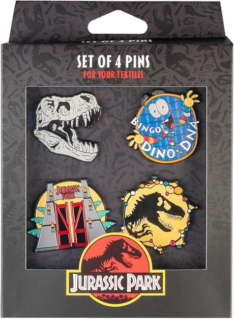 Jurassic Park Set of 4 Pins