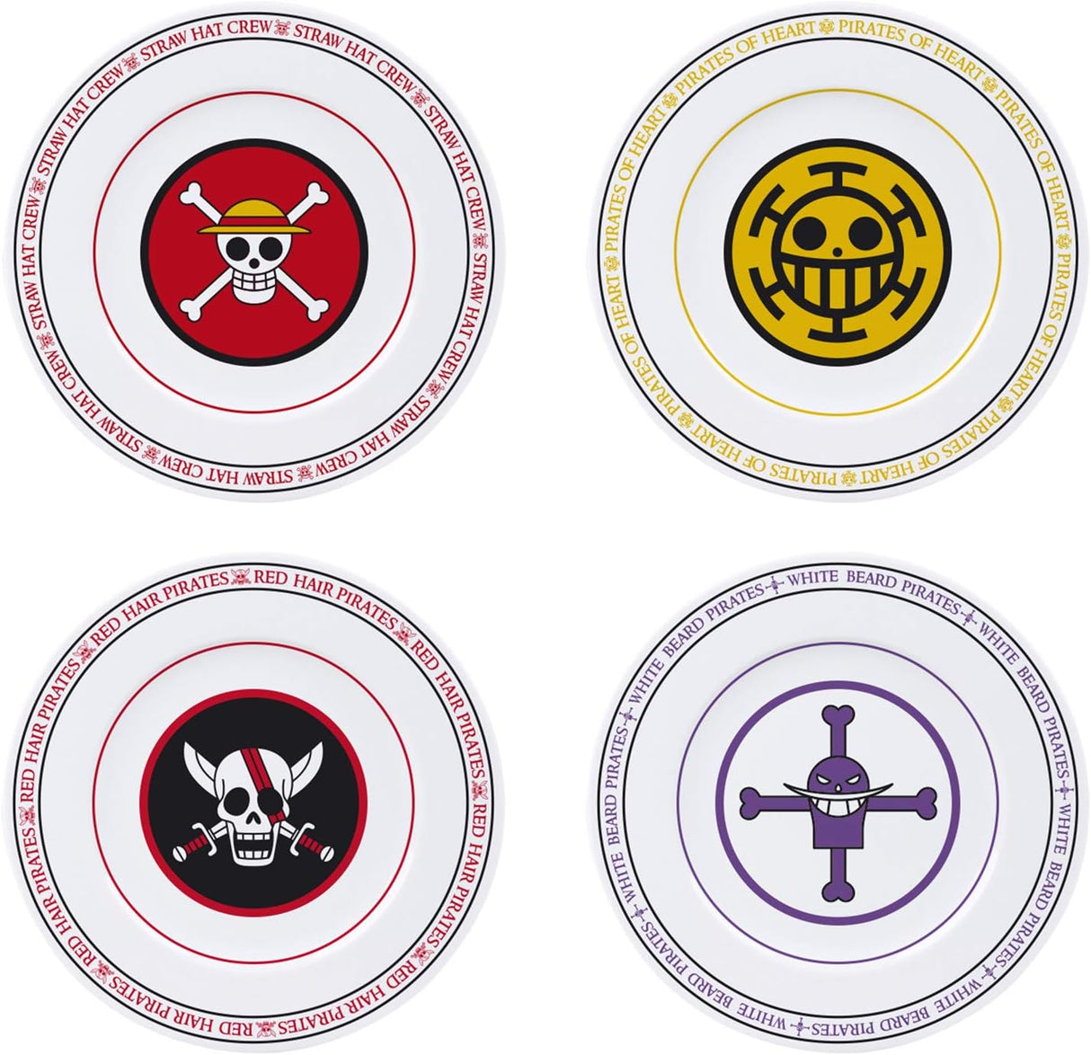 One Piece Porcelain Plates 4-Pack