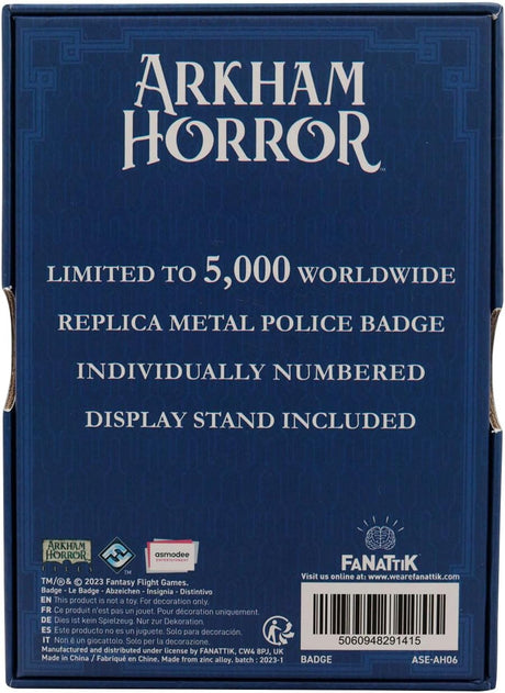 Limited Edition Arkham Horror Replica Police Badge