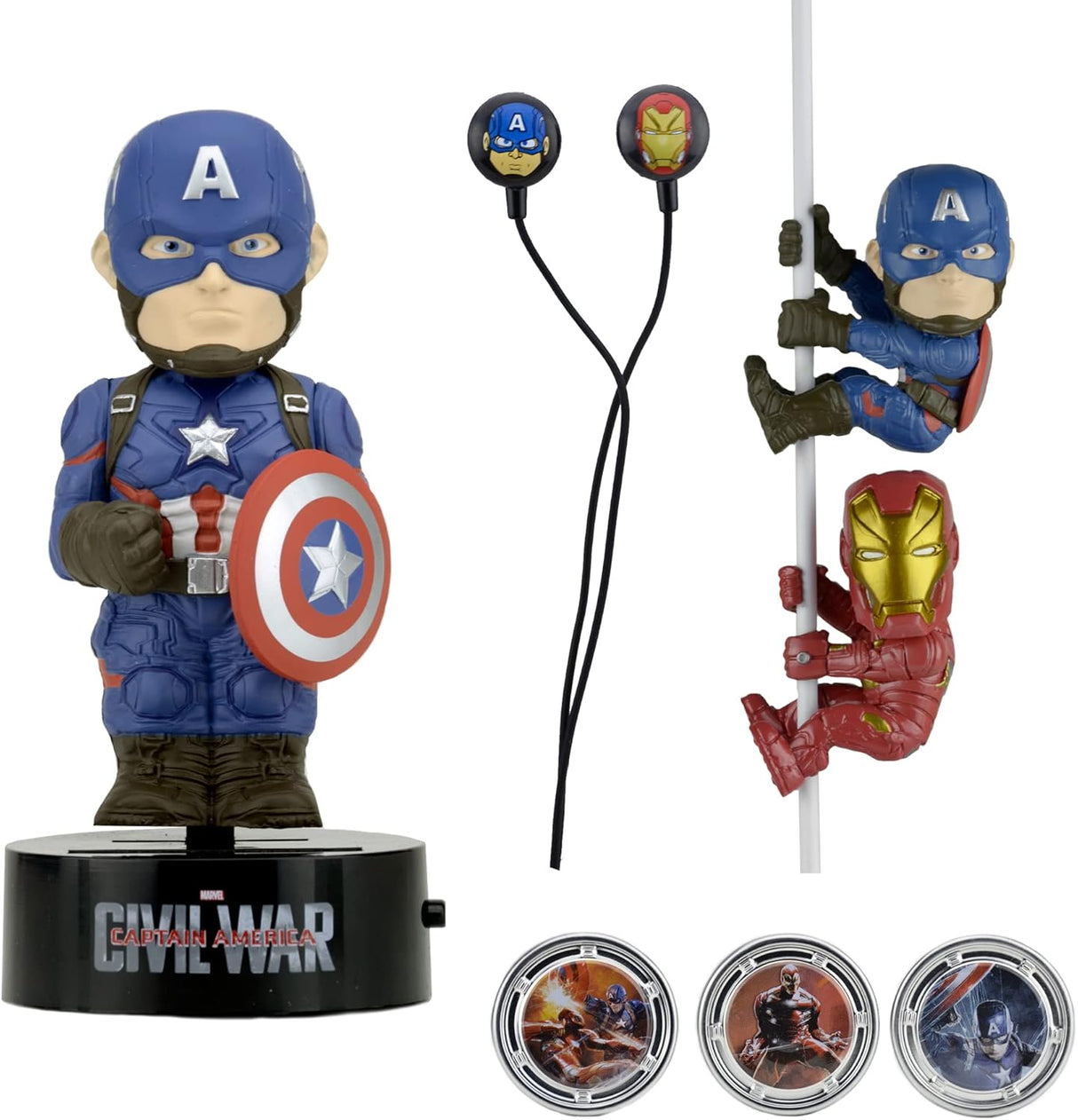 Marvel Captain America Civil War Limited Edition Gift Set Scalers, Hubsnaps, Body Knocker And Earbuds