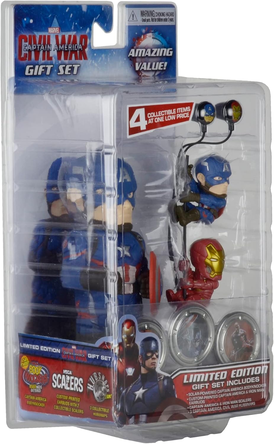 Marvel Captain America Civil War Limited Edition Gift Set Scalers, Hubsnaps, Body Knocker And Earbuds