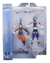 Kingdom Hearts Aqua & Goofy in Birth by Sleep Outfit 7 Inch Action Figure 2-Pack