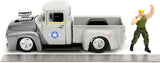 Jada Diecast Street Fighter - Guile and 1956 Ford F-100 Vehicle 1:24 Scale Collection