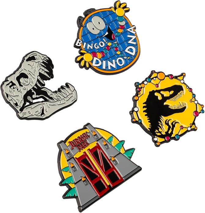 Jurassic Park Set of 4 Pins
