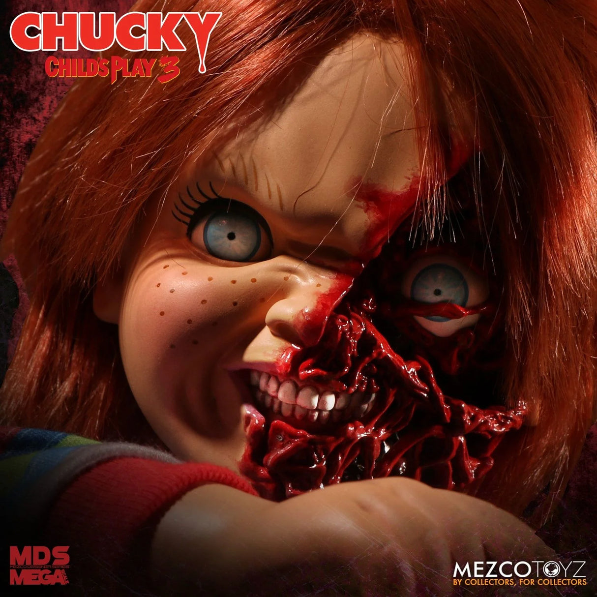 Child's Play 3 Chucky "Pizza Face" 15" MDS Mega Scale Figure With Sound