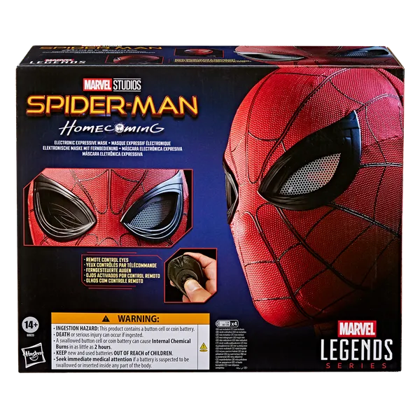 Marvel Legends Spider-Man Homecoming 1:1 Scale Wearable Electronic Expressive Mask