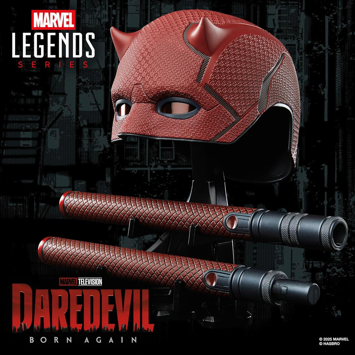 Marvel Legends Daredevil Born Again Mask and Club Prop Replica