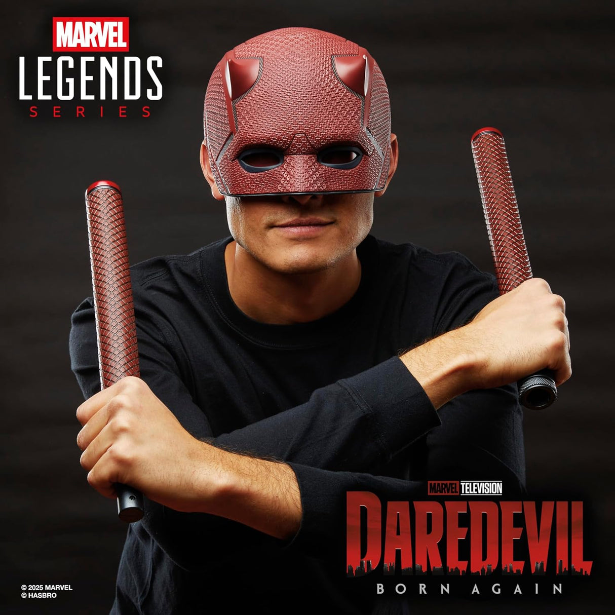Marvel Legends Daredevil Born Again Mask and Club Prop Replica