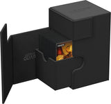 Ultimate Guard Flip 'n' Tray Xenoskin Trading Card Deck Box & Dice Tray (Black) (100+ Capacity)