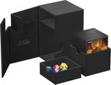 Ultimate Guard Flip 'n' Tray Xenoskin Trading Card Deck Box & Dice Tray (Black) (100+ Capacity)