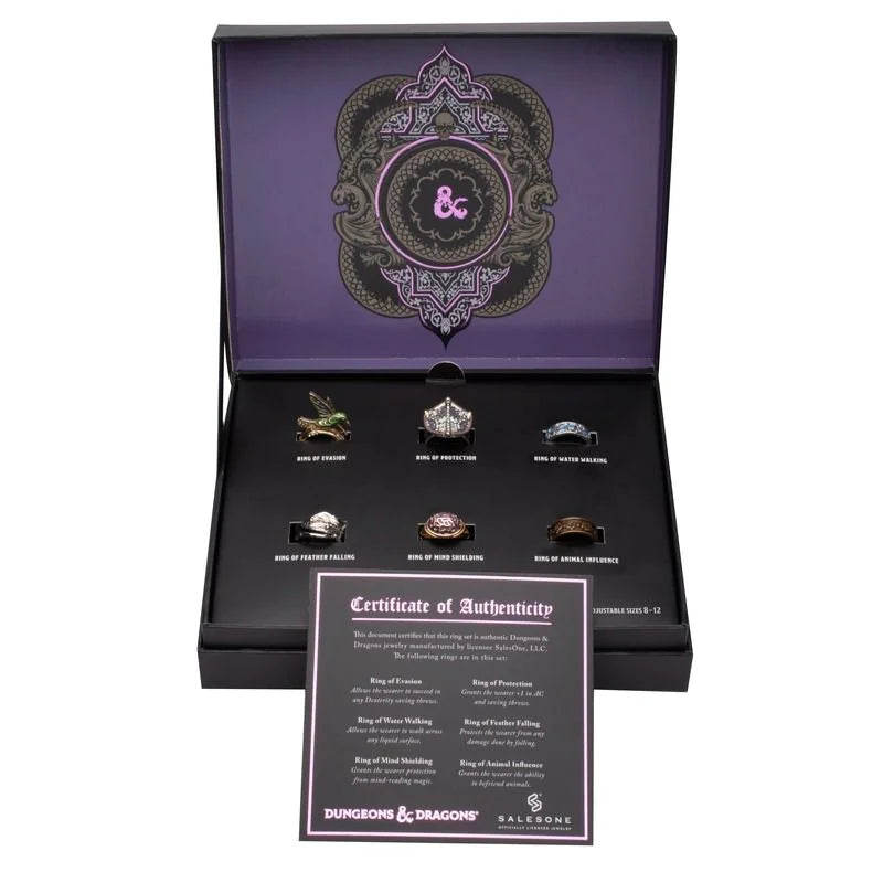 Dungeons & Dragons Spells Adjustable Replica Adjustable Ring Set of 6 (Gamestop Exclusive)