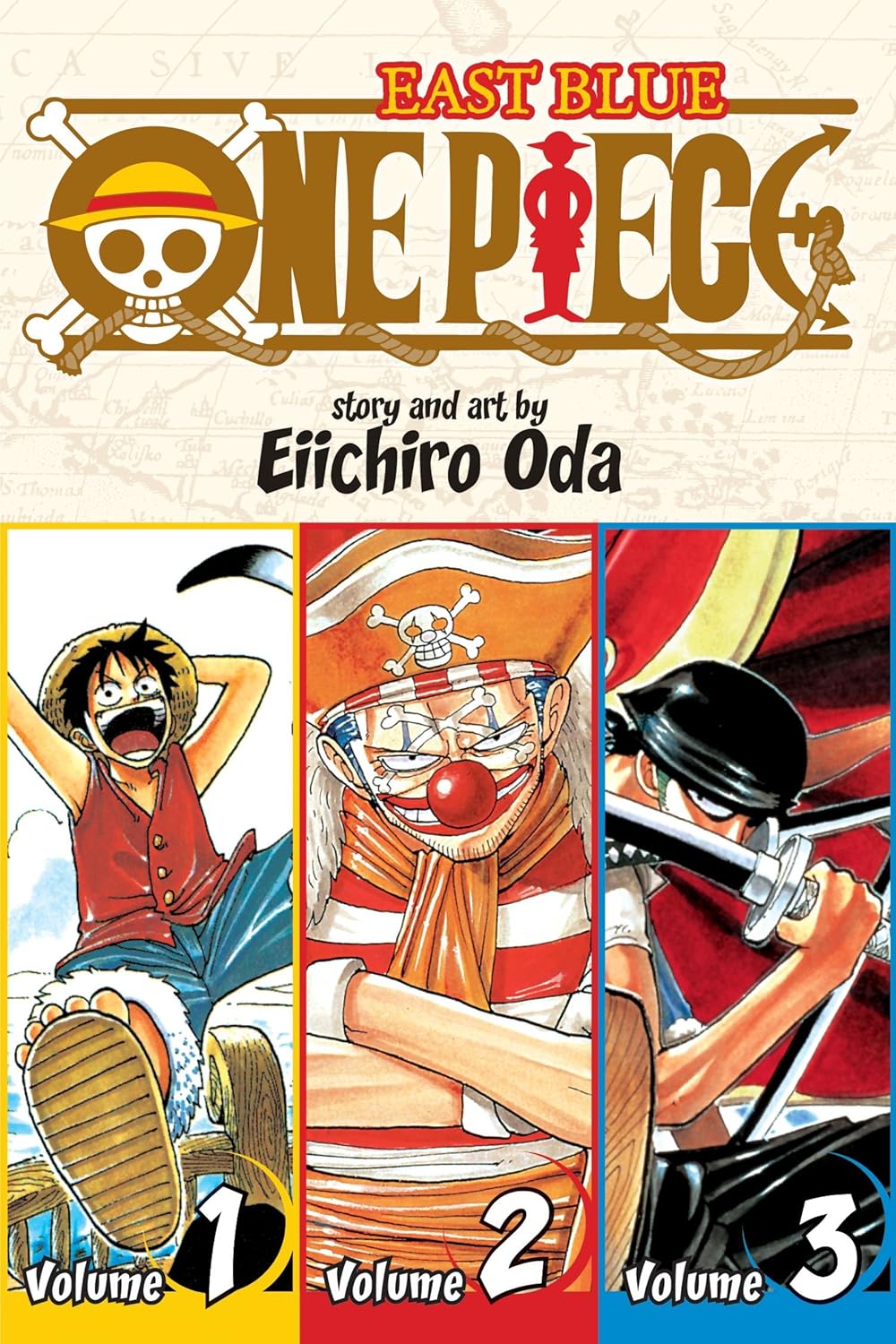 One Piece Omnibus Volumes 1, 2 & 3