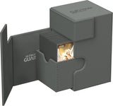 Ultimate Guard Flip 'n' Tray Xenoskin Trading Card Deck Box & Dice Tray (Grey) (100+ Capacity)