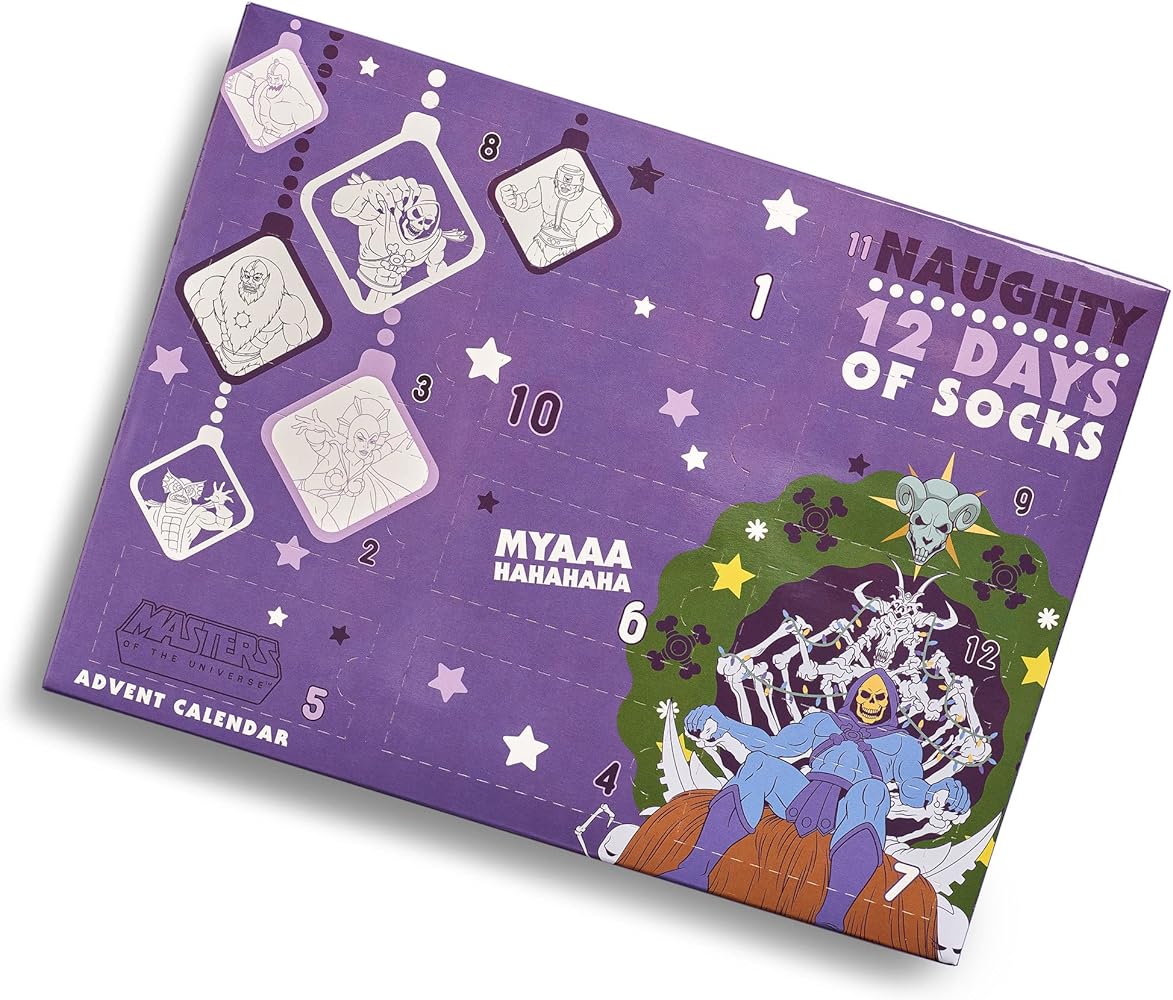He-Man and the Masters of the Universe 12 Days of Socks Advent Calendar (Naughty Version)