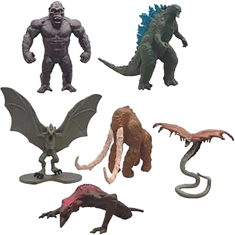 Monsterverse Godzilla Vs Kong 2 Inch Mini Monster 6 Pack