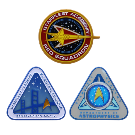 Star Trek Limited Edition Starfleet Academy Set Of Three Pin Badges