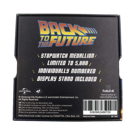 Back to the Future Silver Limited Edition Stopwatch Medallion
