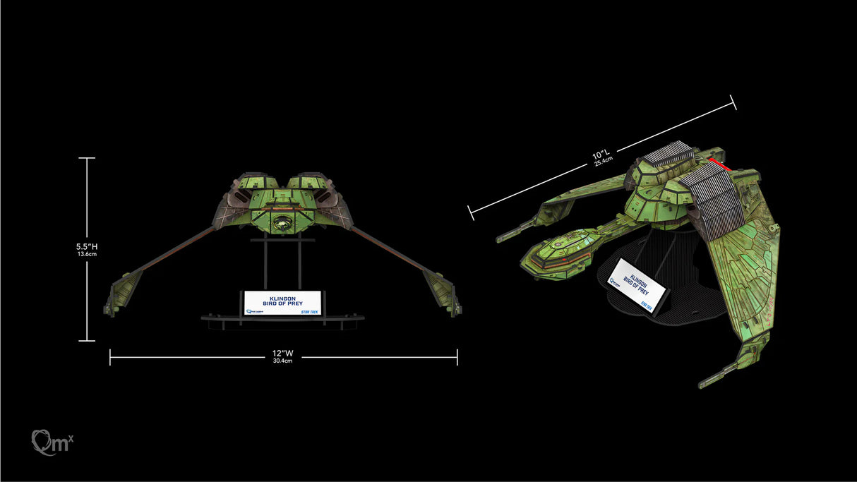 Star Trek Klingon Bird of Prey Qraftworks Puzzlefleet 3D Model Kit