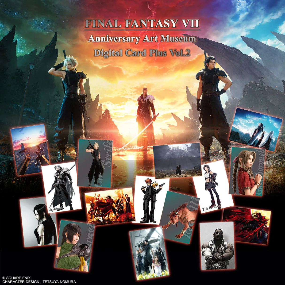 Final Fantasy VII Anniversary Art Museum Digital Card Plus Vol. 2 With English Instructions
