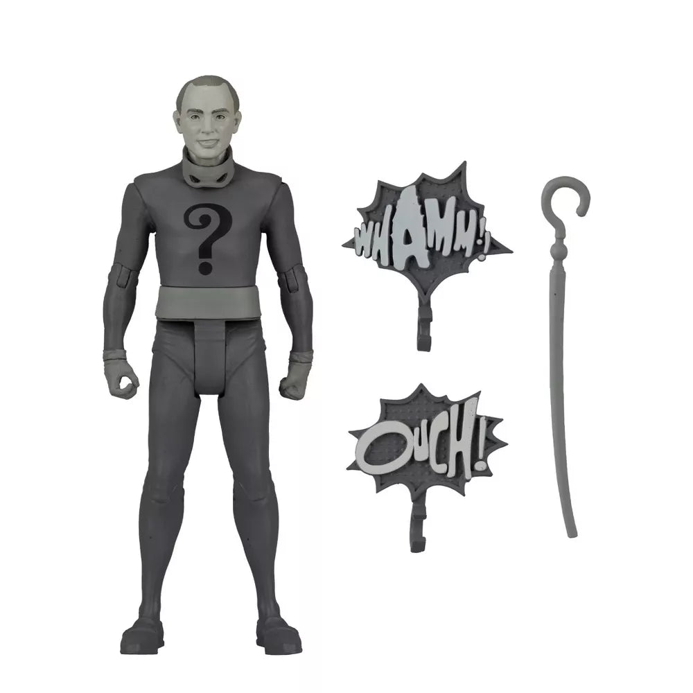 DC Retro: Batman '66 The Riddler (Black & White) 6 Inch Action Figure