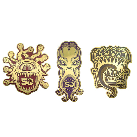 Dungeons & Dragons 50th Anniversary Set of 3 Monster Pin Badges