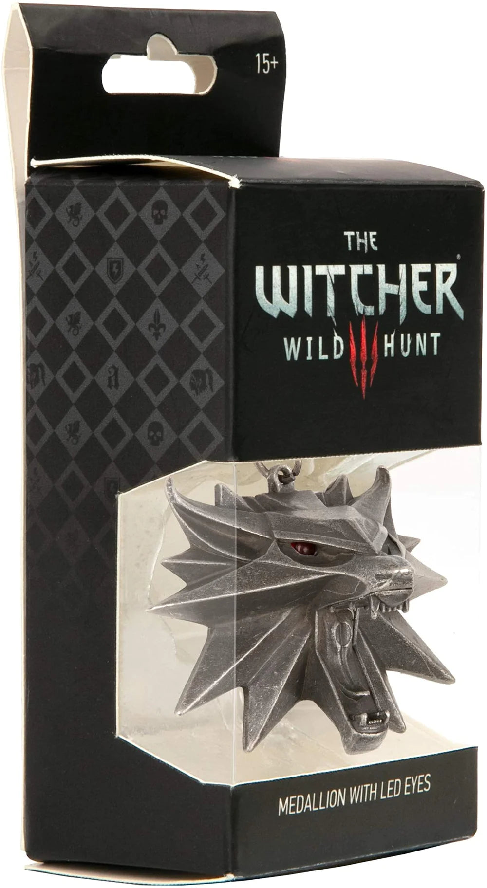 The Witcher 3: Wild Hunt Wolf Medallion on Chain with LED Eyes