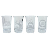 Jaws Premium Set of 4 Shot Glasses