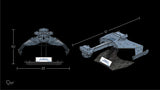 Star Trek Klingon D7 Battlecruiser Qraftworks Puzzlefleet 3D Model Kit