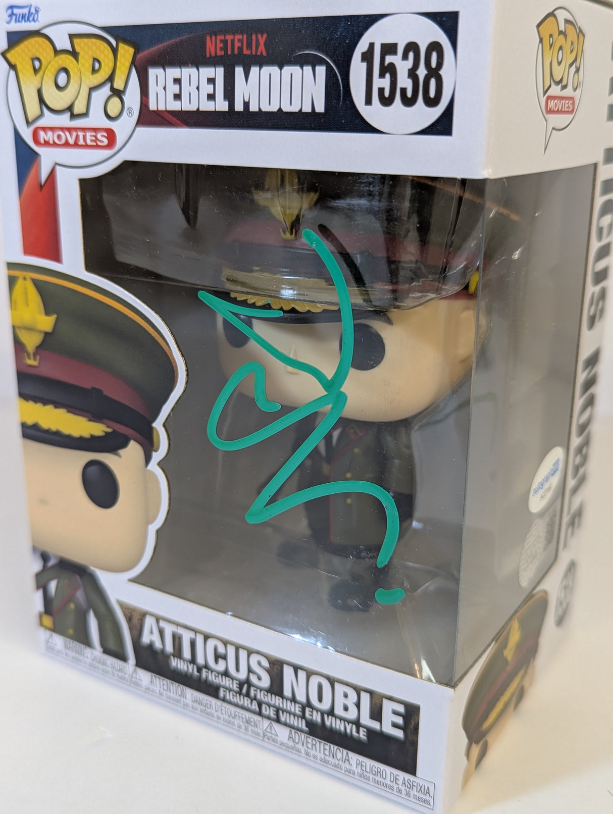 Rebel Moon Atticus Noble Funko Pop! Vinyl Figure #1538 Signed by Ed Skrein