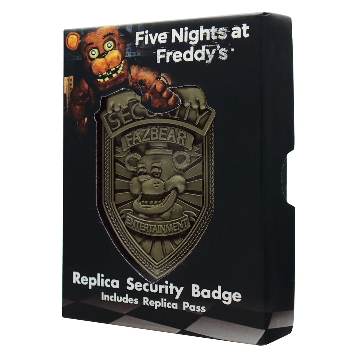 Five Nights at Freddy's Replica Security Badge – Antique Brass Edition