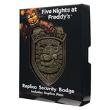 Five Nights at Freddy's Replica Security Badge – Antique Brass Edition